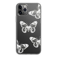 White butterfly: iPhone 11 Pro Transparant Hoesje