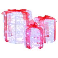 Decoratie voor Geschenkdoos 3 pcs Koudwit 20 x 20 x 21 cm Acryl Decoratie voor Geschenkdoos 3 pcs Koudwit 20 x 20 x 21 cm Acryl