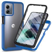 Motorola Moto G54 360 Protection Series Hoesje - Blauw / Doorzichtig
