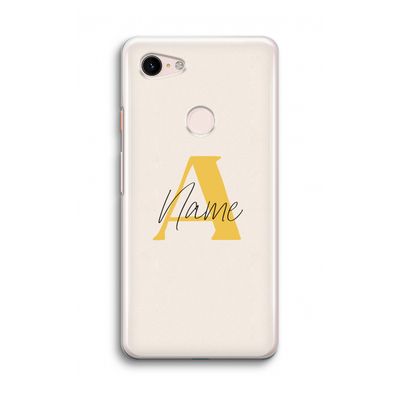 Amber Script: Google Pixel 3 Transparant Hoesje