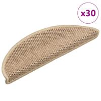 Trapmatten zelfklevend Sisal-Look 30 st 56x17x3 cm zand