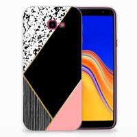 Samsung Galaxy J4 Plus (2018) | TPU Hoesje | Zwart Roze Vormen