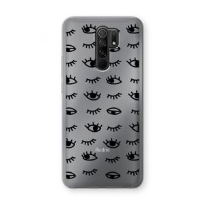 Eye pattern #2: Xiaomi Redmi 9 Transparant Hoesje