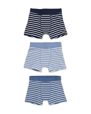 HEMA Kinder boxers stretch katoen - 3 stuks blauw (blauw)