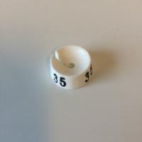 MB wit/zwart 35 voor op kledinghanger