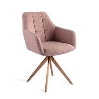 Jesper Home Draaibare Eetkamerstoel 'Noto' Turn Rose, kleur Vintage Rose