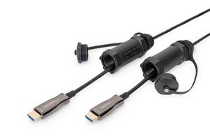 Digitus AK-330130-300-S HDMI-kabel HDMI Aansluitkabel HDMI-A-stekker 30 m Zwart Vergulde steekcontacten, Slijtvast, Afgeschermd (dubbel), Afgeschermd (enkel),
