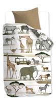 Beddinghouse x Hanneke de Jager KinderJeep Safari Naturel dekbedovertrek