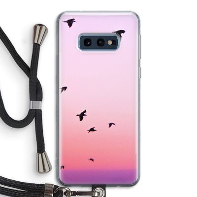 Fly away: Samsung Galaxy S10e Transparant Hoesje met koord