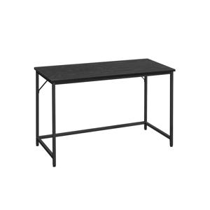 Bureau met metalen frame, Zwart / 60 x 120 x 76 cm