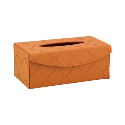 Richmond Tissuebox 'Molly' Lederlook, kleur Oranje