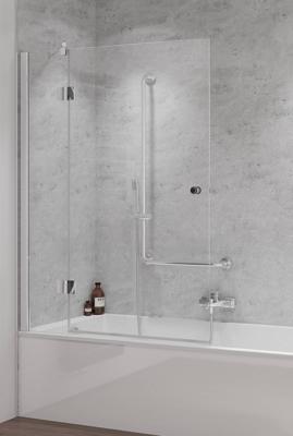 HSK Aperto Badwand 2-delig 114x150 cm Helder Glas/Chroom