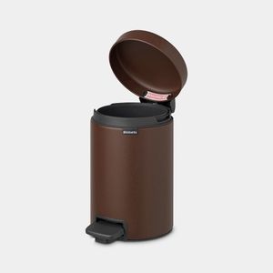 Brabantia NewIcon pedaalemmer 3 liter met kunststof binnenemmer - Mineral Cosy Brown