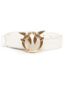 PINKO ceinture Love Bird en cuir - Blanc