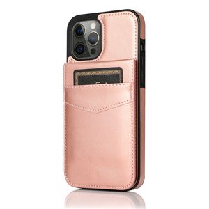 Samsung Galaxy S21 Plus hoesje - Backcover - Pasjeshouder - Portemonnee - Kunstleer - Rose Goud