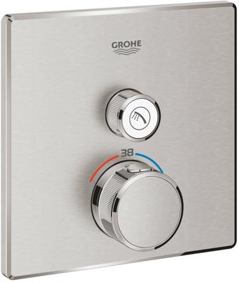 Grohtherm Smartcontrol Douche Opbouwdeel Vierkant 15,8.4,3.15,8 cm Supersteel