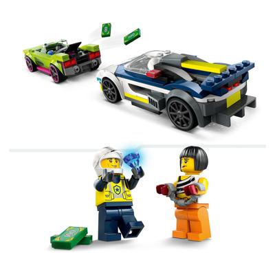 LEGO city 60415 politiewagen en snelle autoachtervolging