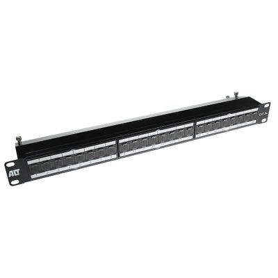 ACT PP1020 Patchpaneel 24-Poorts Shielded CAT6A met Cover CAT6A
