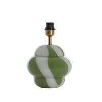 Light&living Lampvoet Ø22x28 cm YLIEN glas groen-wit+goud