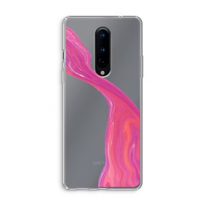 Paarse stroom: OnePlus 8 Transparant Hoesje