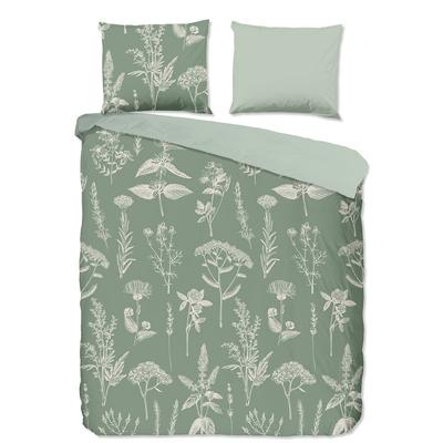 Dekbedovertrek Katoen Flanel Herbs Natuur & Bloemen 260x200 Cm Good Morning - Dekbed-Discounter.nl