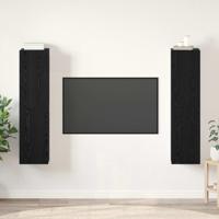 TV-kastenset 4 pcs Zwart eiken 30.5 x 30 x 60 cm Bewerkt hout
