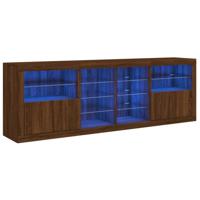 vidaXL Dressoir met LED-verlichting 202x37x67 cm bruin eikenkleur