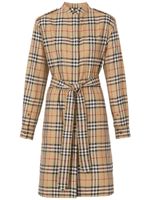 Burberry robe-chemise à motif Vintage Check - Marron - thumbnail