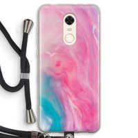 Roze explosie: Xiaomi Redmi 5 Transparant Hoesje met koord