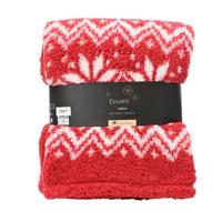 Sprei polyester L130b170h0,8 cm rood III Decoris - Decoris