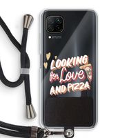 Pizza is the answer: Huawei P40 Lite Transparant Hoesje met koord