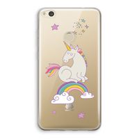 Regenboog eenhoorn: Huawei Ascend P8 Lite (2017) Transparant Hoesje
