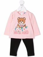 Moschino Kids survêtement à imprimé ourson - Rose