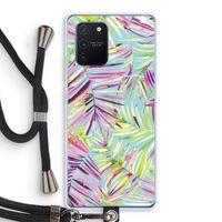Tropical Palms Blue: Samsung Galaxy Note 10 Lite Transparant Hoesje met koord