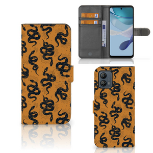 Telefoonhoesje met Pasjes voor Motorola Moto G53 Snakes