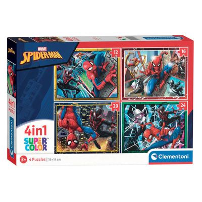 Clementoni puzzels marvel spiderman, 4in1