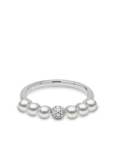 Yoko London bague Eclipse en or blanc 18ct sertie de perles d'Akoya et de diamants - Argent