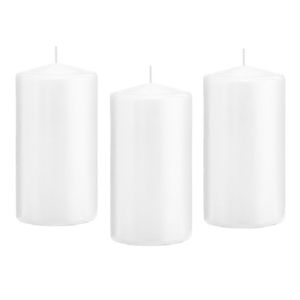 8x Witte cilinderkaars/stompkaars 8 x 15 cm 69 branduren