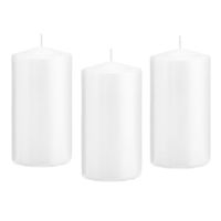 8x Witte cilinderkaars/stompkaars 8 x 15 cm 69 branduren