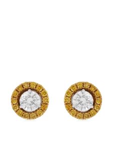 HYT Jewelry puces d'oreilles en or blanc 18ct pavées de diamants - Orange