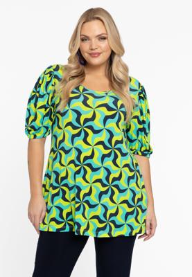 Yoek Tuniek flare ESTELLE | Turquoise | Maat 54/56