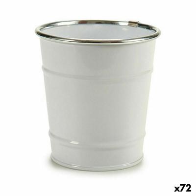 Kubus Wit Zilverkleurig Zink 10,5 x 10,5 x 10,5 cm (72 Stuks)