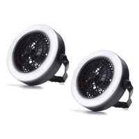 Benson Ventilator met LED Verlichting - 2 Stuks - Met Haak Om Te Bevestigen Aan Plafond Of Tent