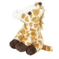Pluche giraffe knuffel gevlekt sleutelhanger 10 cm speelgoed - thumbnail