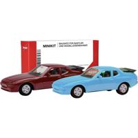 Herpa 012768-004 H0 Auto Porsche 944, rood en blauw Herpa 012768-004 H0 Auto Porsche 944, rood en blauw