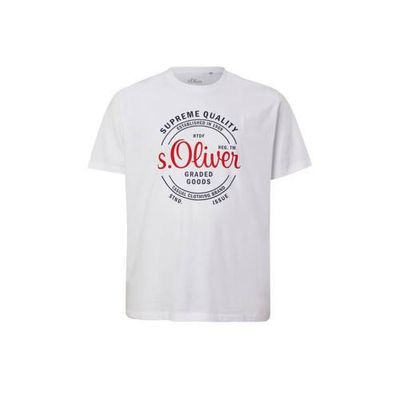 s.Oliver Big Size T-shirt Plus Size met printopdruk wit s.Oliver Big Size T-shirt Plus Size met printopdruk wit