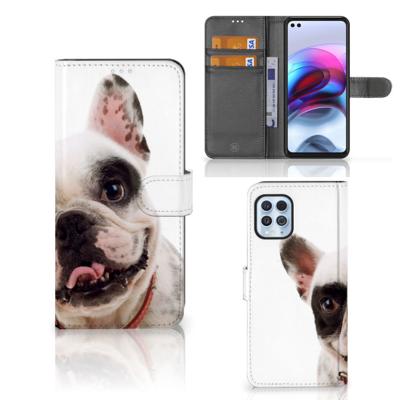Motorola Moto G100 | Telefoonhoesje | Met pasjeshouder | Franse Bulldog