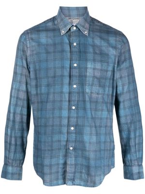 ASPESI chemise en coton à carreaux - Bleu