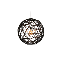 Design hanglamp Bol Zwart Essen Hout