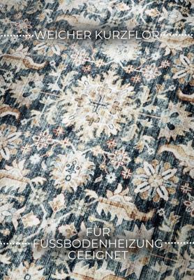 Hanse Home - ELLE Decoration Imagination Shortpile Rug Saveh Blue Cream - 80x150 cm